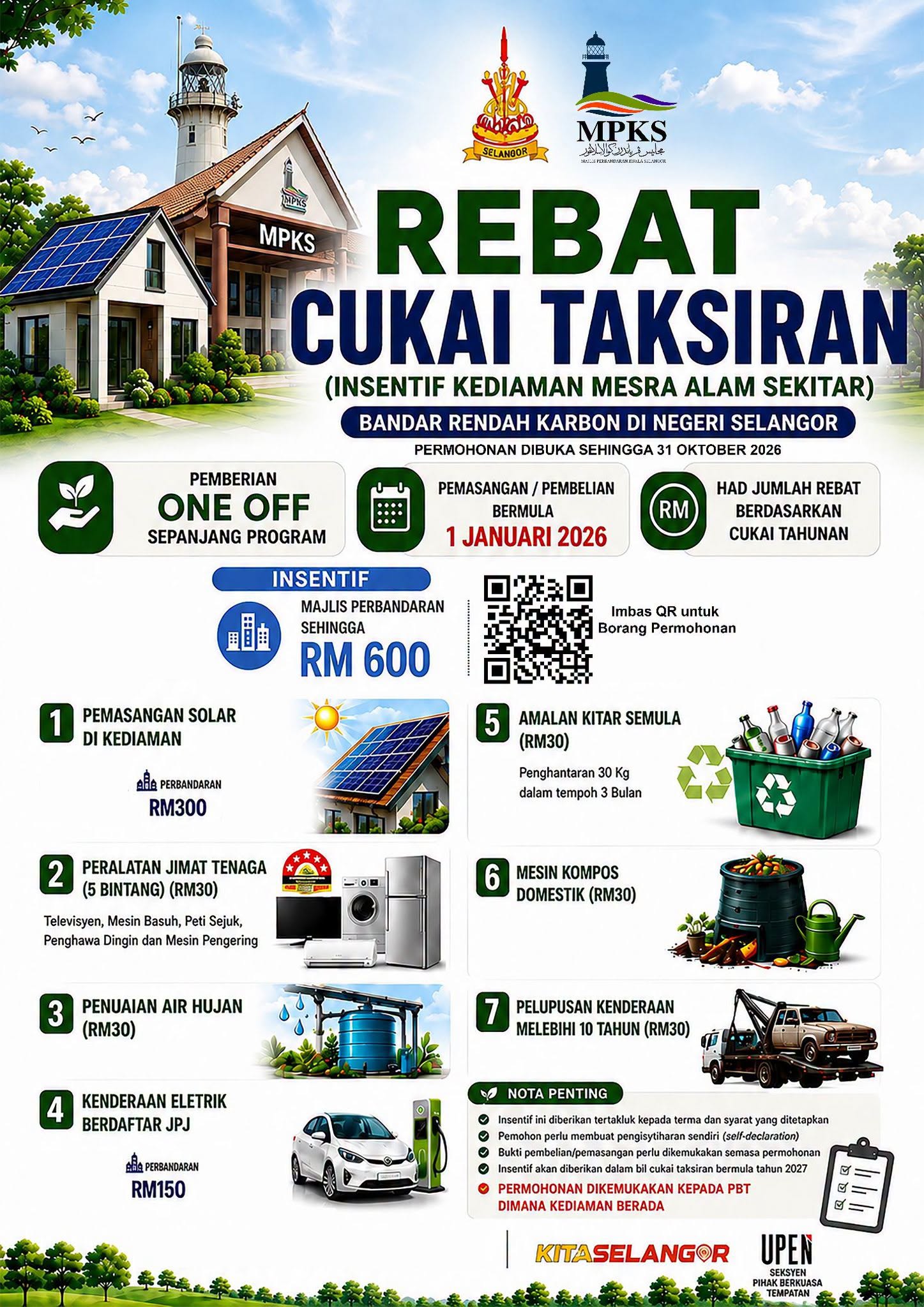 REBAT CUKAI TAKSIRAN – INSENTIF KEDIAMAN MESRA ALAM SEKITAR