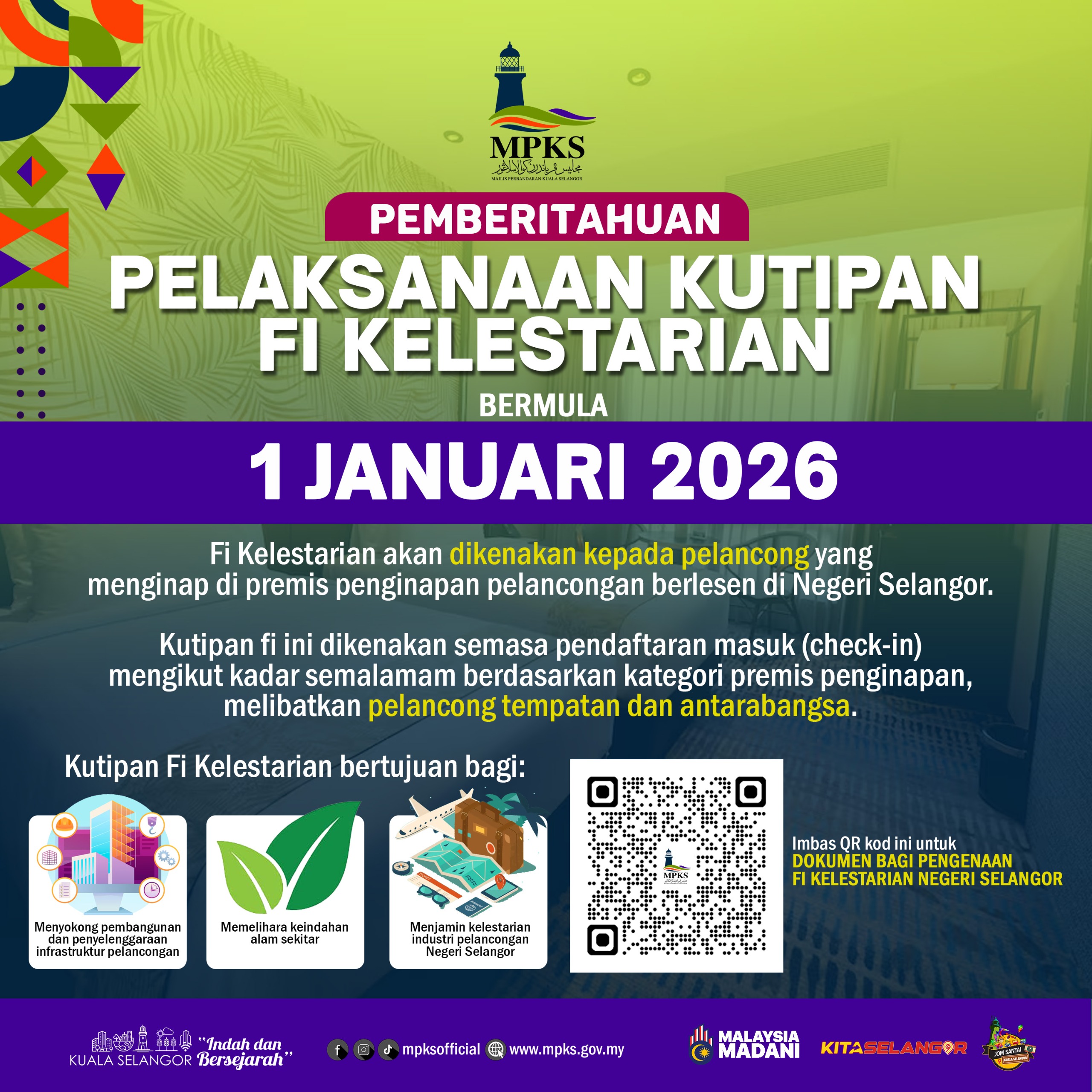 PEMBERITAHUAN PELAKSANAAN KUTIPAN FI KELESTARIAN