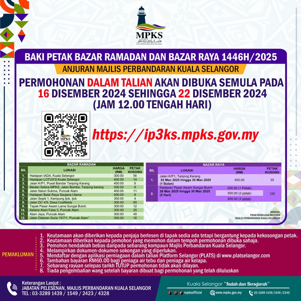 BAKI PETAK BAZAR RAMADAN DAN RAYA MPKS 2025