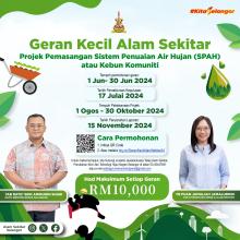 PROGRAM GERAN KECIL ALAM SEKITAR (GKAS) NEGERI SELANGOR : PROJEK SISTEM PENUAIAN AIR HUJAN (SPAH) & KEBUN KOMUNITI