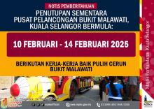 PEMAKLUMAN PENUTUPAN BUKIT MALAWATI