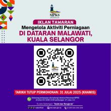 TAWARAN MENGELOLA AKTIVITI PERNIAGAAN DI DATARAN MALAWATI, KUALA SELANGOR.