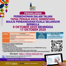PERMOHONAN TAPAK PENJAJA DAERAH KUALA SELANGOR KINI DIBUKA!