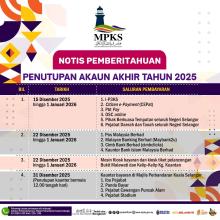 NOTIS PEMERITAHUAN PENUTUPAN AKAUN AKHIR TAHUN 2025