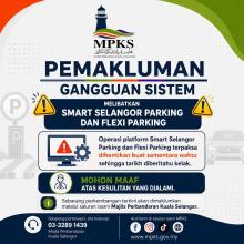 PEMAKLUMAN GANGGUAN SISTEM SMART SELANGOR PARKING DAN FLEXI PARKING